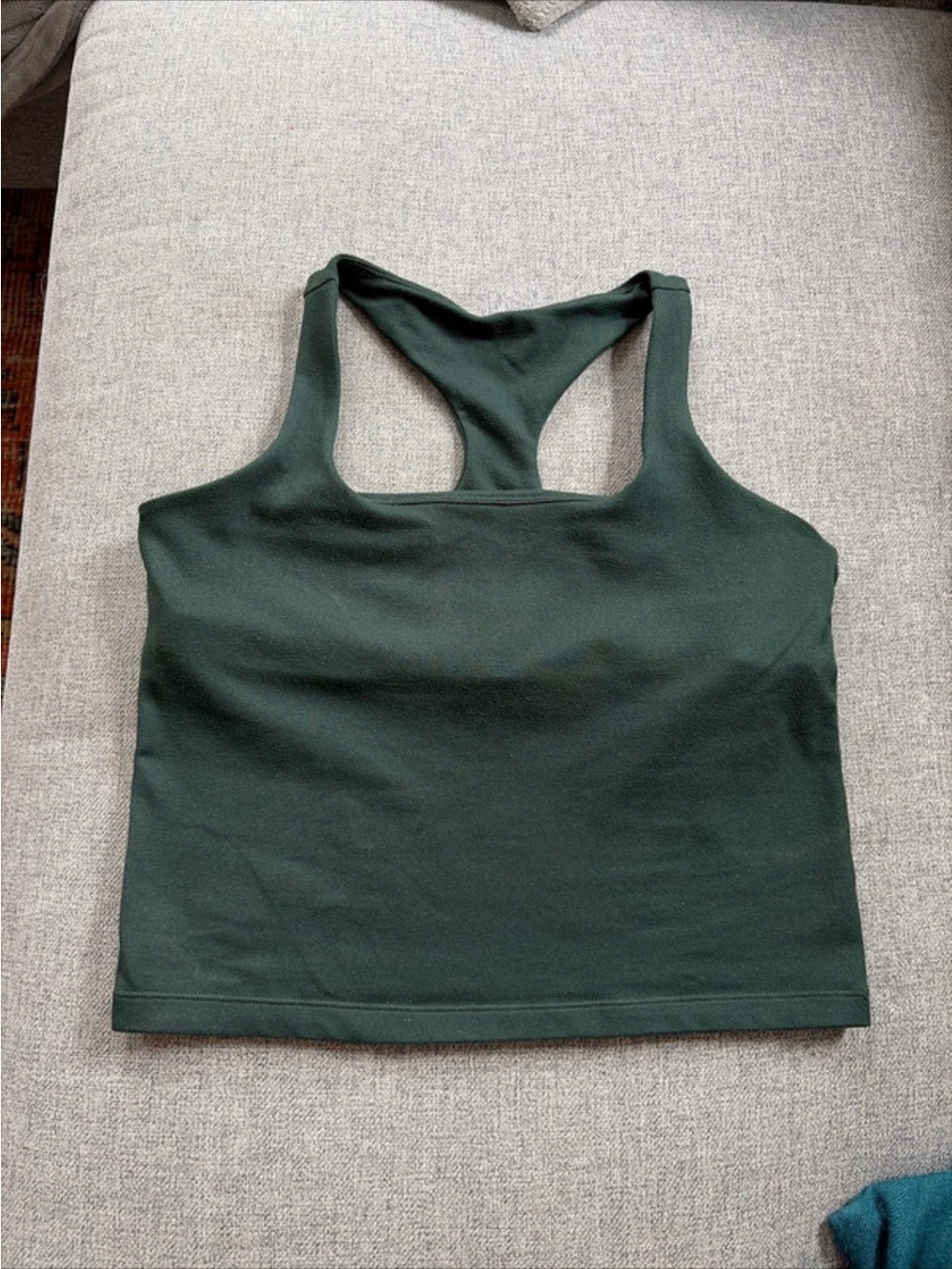 SET Active green scoop neck crop tank - medium
